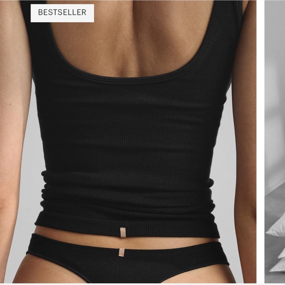 LUNYA BNWT Seamless Modal Tank in Immersed Black Size S - Picture 2 of 5